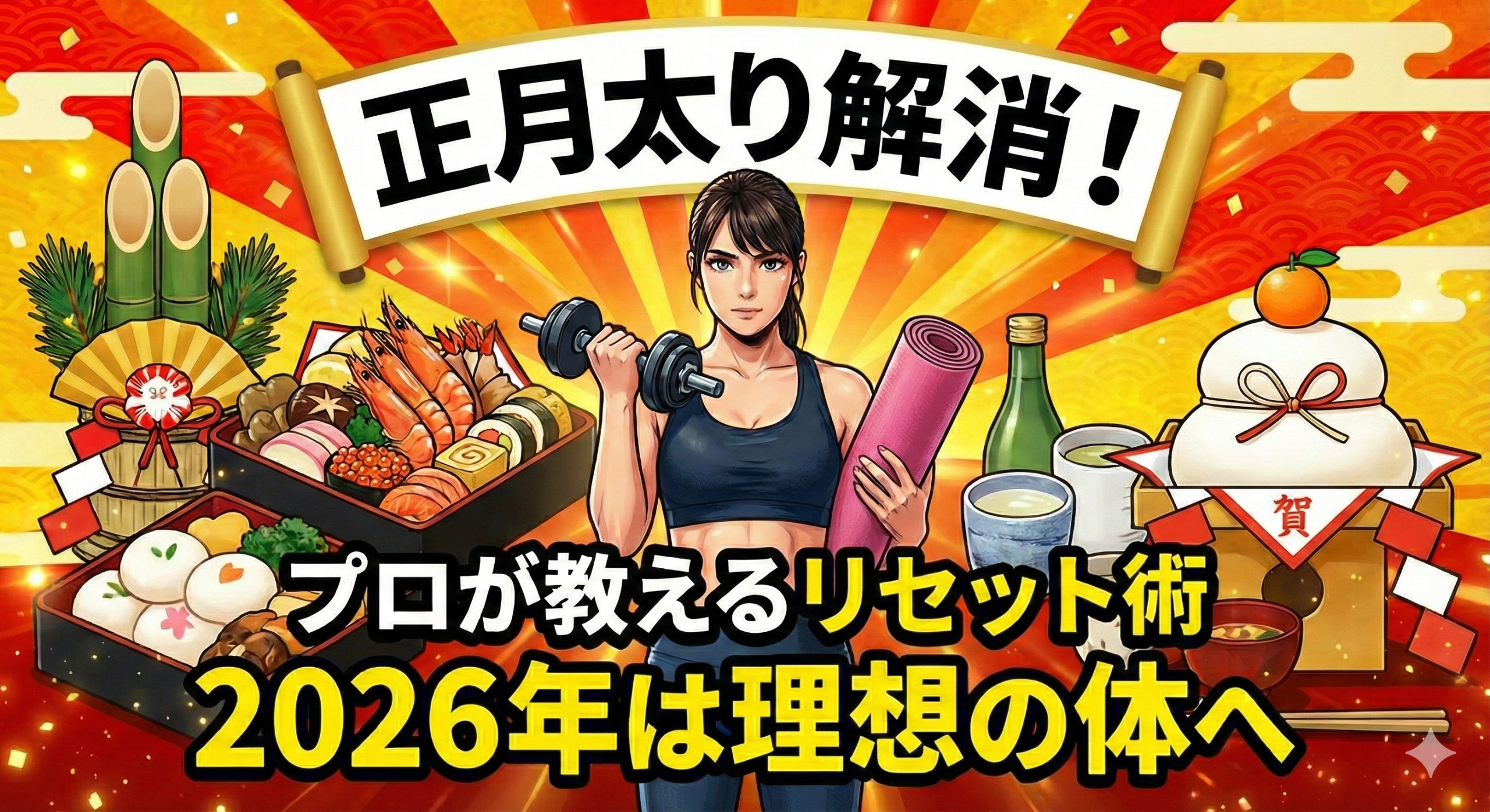自宅で行う正月太り対策｜食事制限だけに頼らない「太らない身体」の整え方を武蔵小杉のジムが紹介